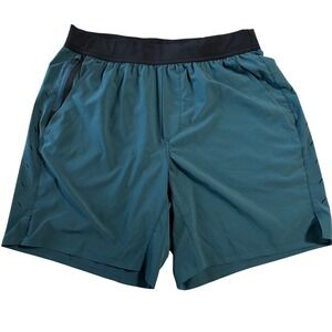 Ten Thousand Mens Interval Shorts Teal Green Black 7 Inch Inseam Training Gym M